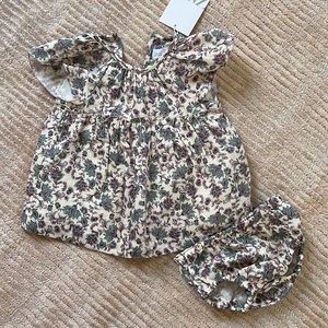 Zara Baby Dress and Diaper Cover